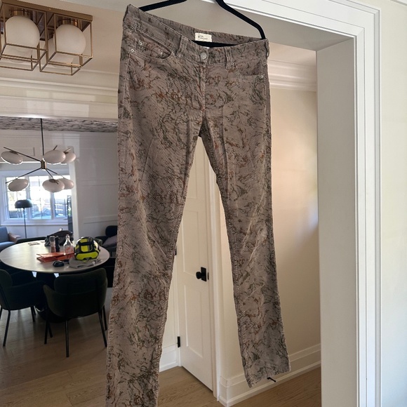 ISABEL MARANT ETOILE Grey Cords w/ Rust and Forest Green Pattern - Size 3 (US 8) - Picture 12 of 15